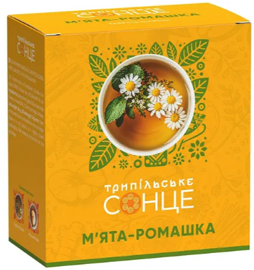 Чай трав'яний Трипільське Сонце м'ята-ромашка 26 г (20 шт x 1.3 г)